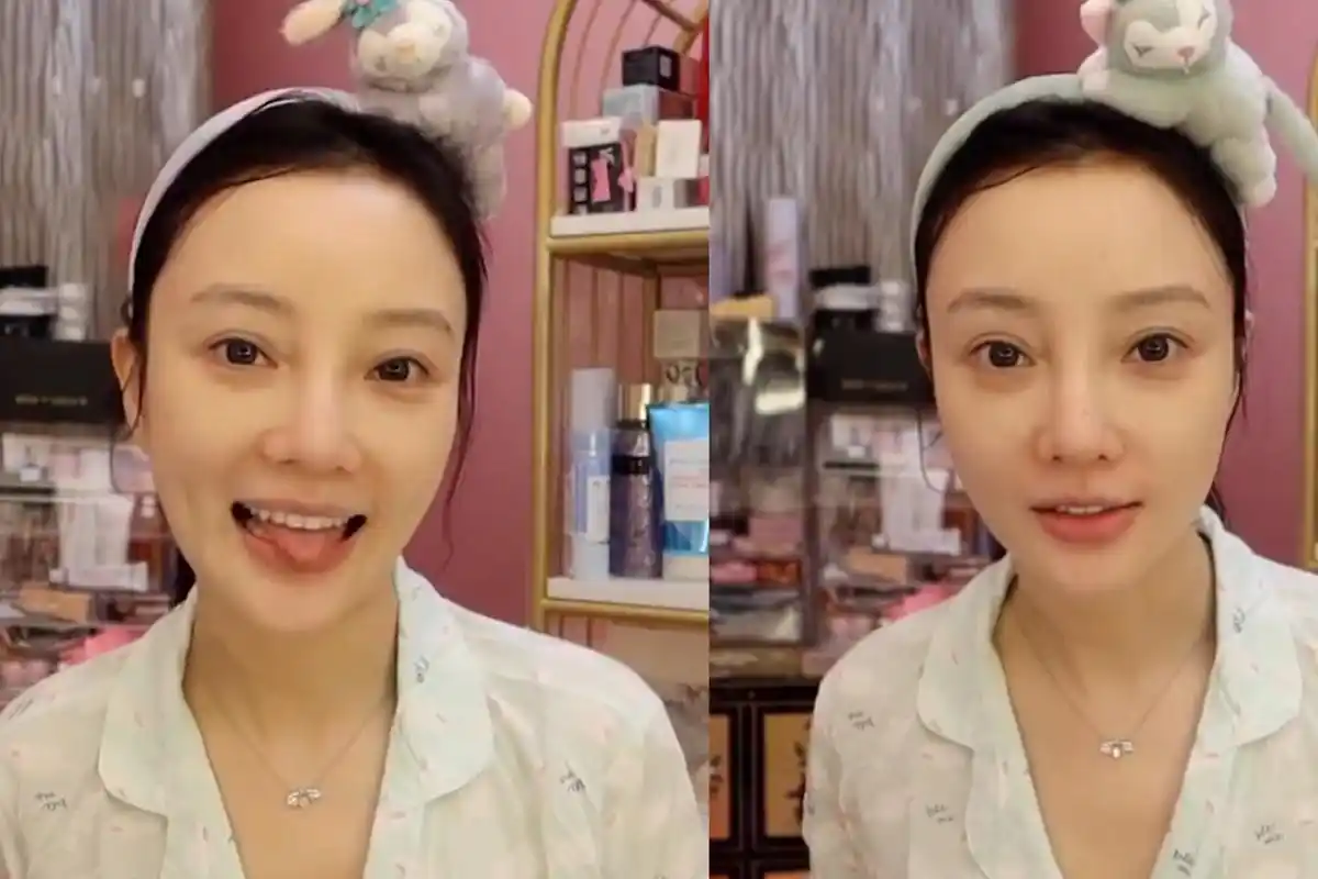 李小璐自赞素颜状态 戴可爱发箍眼袋黑眼圈抢镜