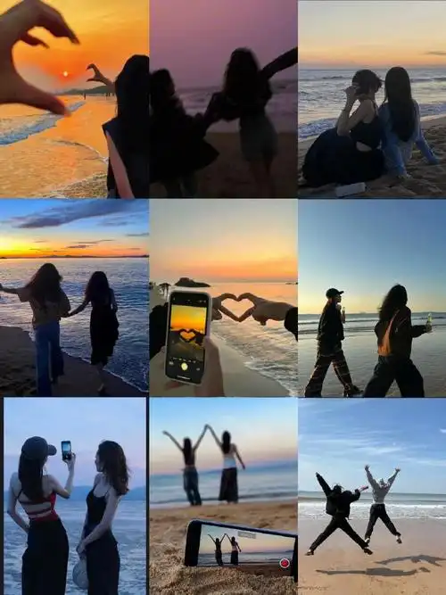 海边双人拍照姿势9915收藏去三亚嘎嘎拍92