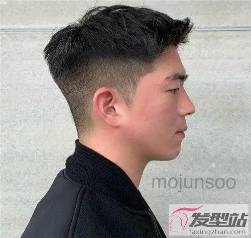 型男铲青短飞机头 帅气两边铲发型--sms580