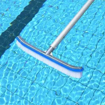 游泳池清洁刷泳池清洁工具鱼池刷子10寸18寸泳池清洗刷青苔刷18寸铝柄