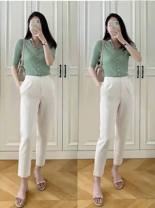 穿白色裤子,该如何搭配上衣?