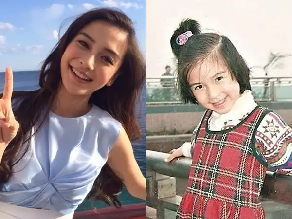 angelababy童年萌嫩照曝光! 大眼闪亮溢甜笑网友疯狂