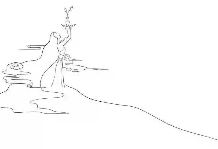 长白山文创插画