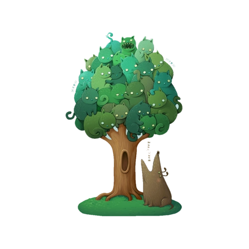 卡通树