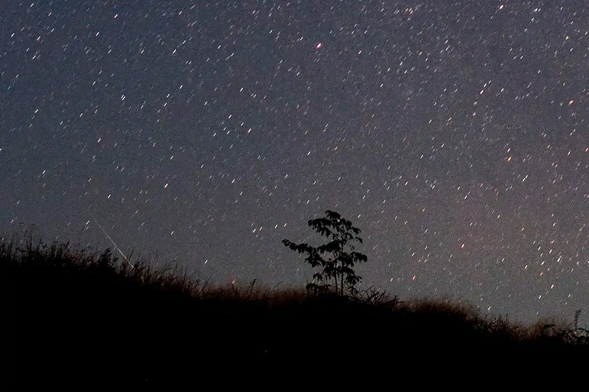 双子座流星雨绽放夜空