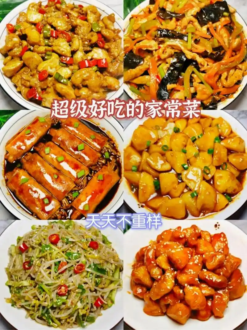 6款好吃的家常菜,简单易学,超快手#家常快手菜 #菜谱图片  - 抖音