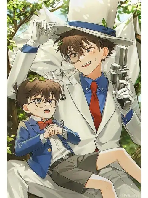 我柯太可爱了吧#名侦探柯南  #怪盗基德  #工藤新一  #黑羽快斗