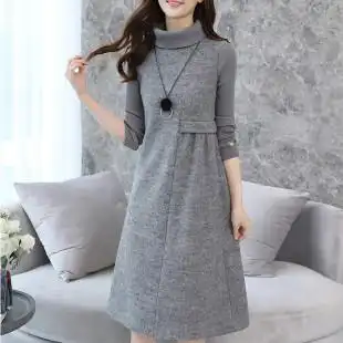 冬季毛呢连衣裙