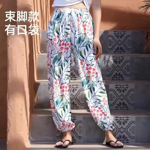 有袋子,工序复杂45支高密度棉绸秒杀其他低密度棉绸裤子多样穿法,可当