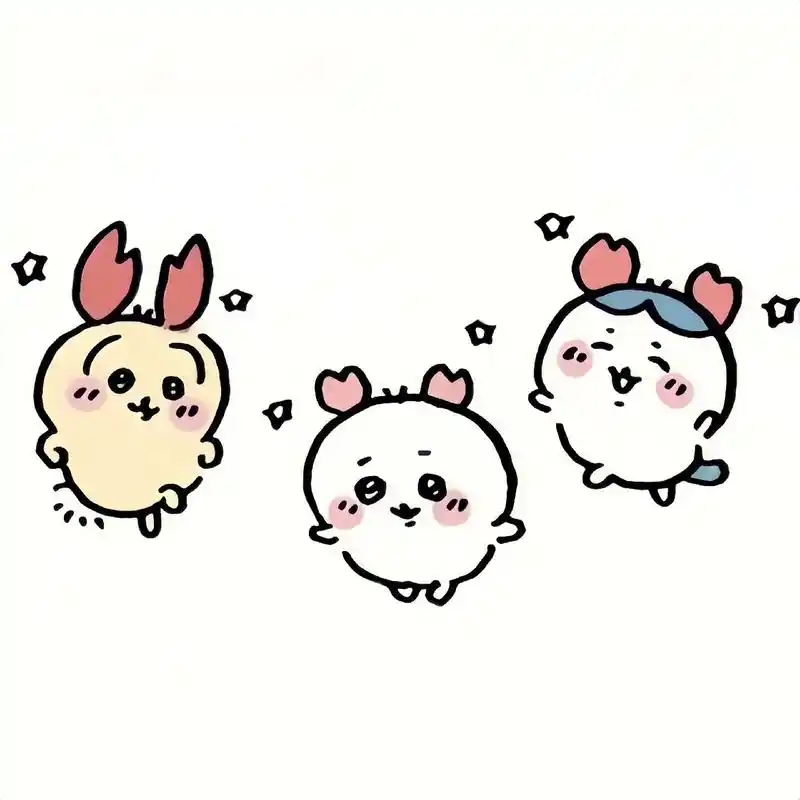 萌萌的螃蟹头三小只 最近真的超爱螃蟹头宝宝们