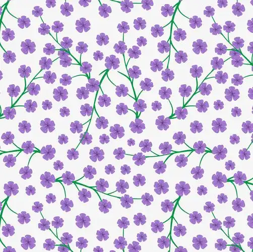 浪漫紫色满天星花朵花纹