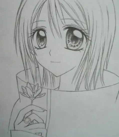 铅笔上色过的最好求超可爱动漫女生素描图有关素描画简单初学者动漫