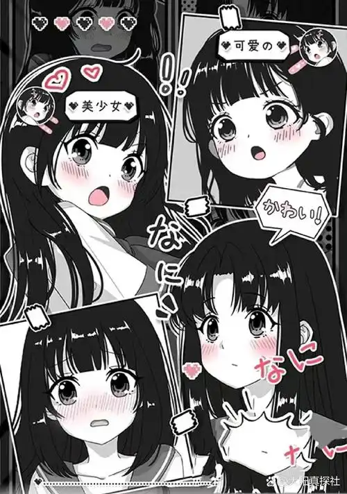 黑白少女动漫壁纸 原创:玖