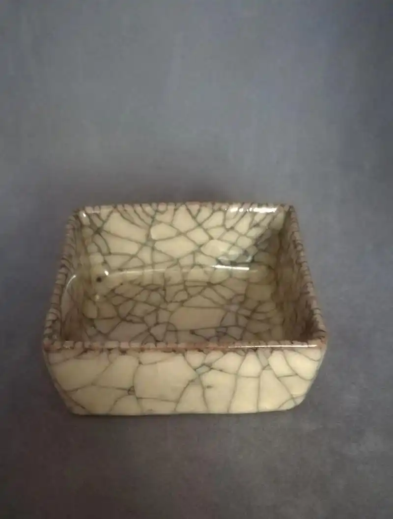 北宋官窑米黄釉四方洗.全品精品. - 抖音