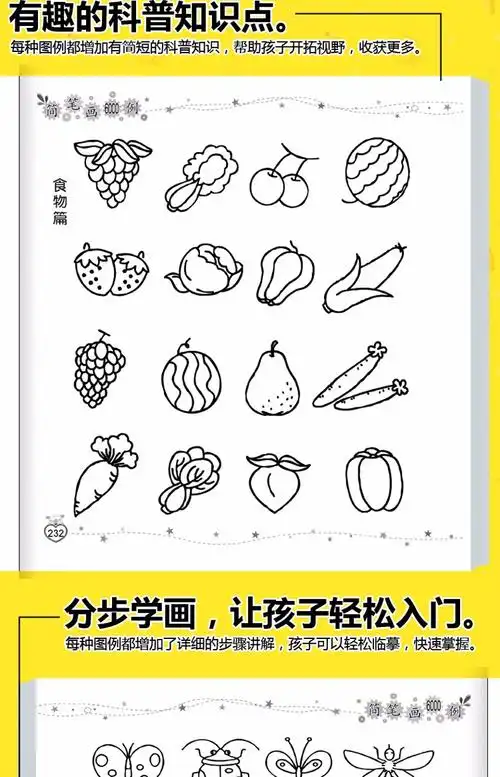 儿童绘画 益智涂色书 幼儿园宝宝学画画绘画册美术书入门教材百度云