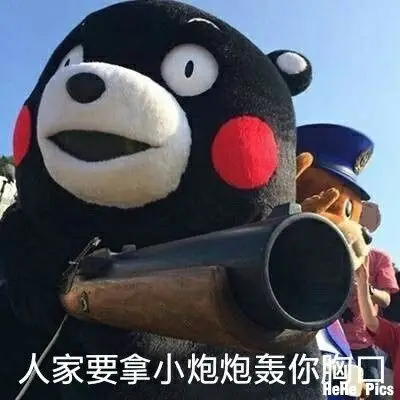 熊本熊要拿小炮炮轰你胸口