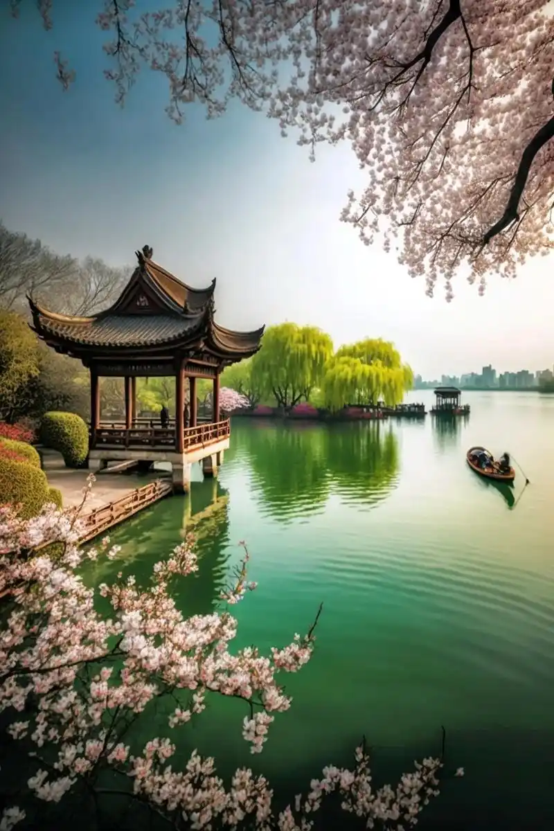 醒图 西湖美景三月天,桃李芬芳柳如烟,春天总要去趟杭州西湖 - 抖音