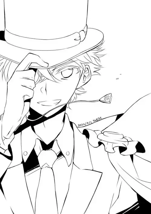 魔术快斗怪盗基德线稿