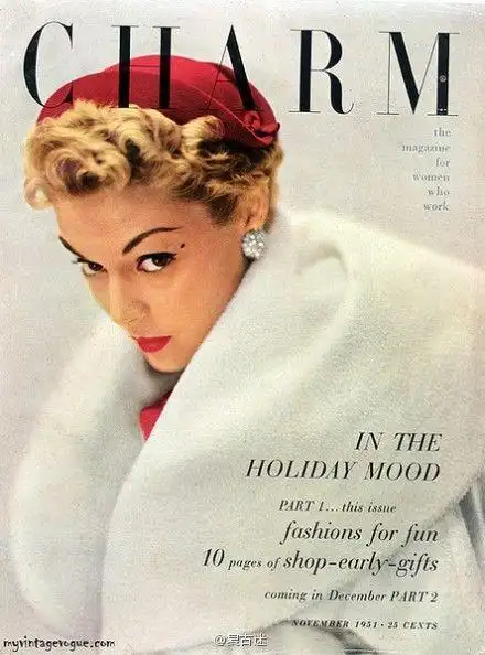 老时尚杂志的封面女郎.@北坤人素材