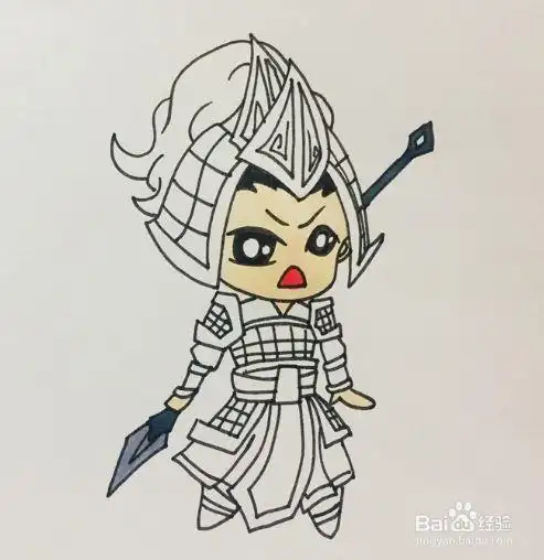 古代将军的简笔画教程