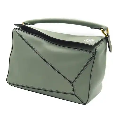 [9.9新]罗意威loewe绿色牛皮医生几何包未使用