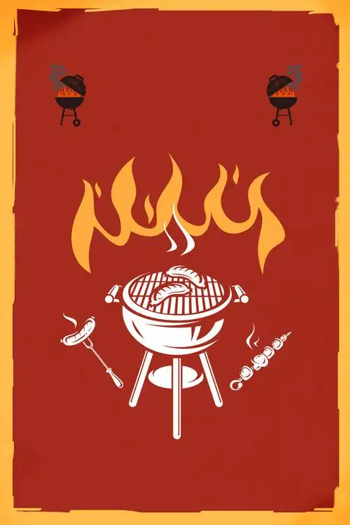 背景搜索 > 复古风格烧烤宣传广告设计 100