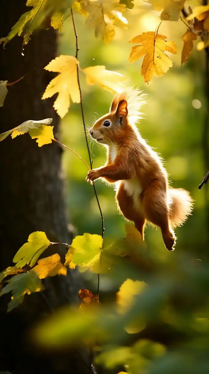 9715  第一次与这只小松鼠相遇,是在一个秋天的午后