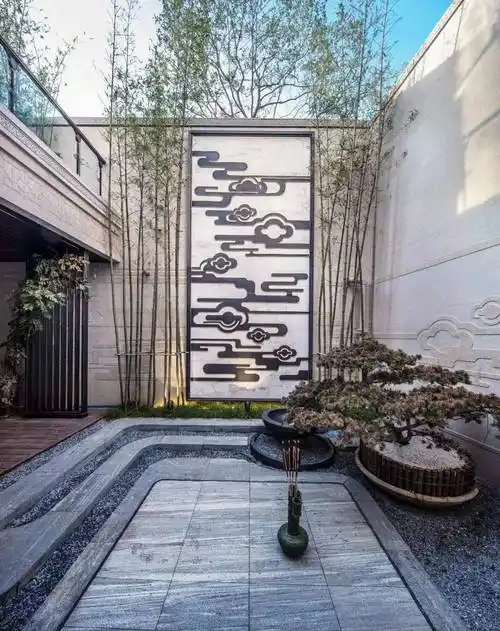 新中式景墙,塑造美丽庭院隐秘空间,营造中式圆满之蕴意_景观_元素