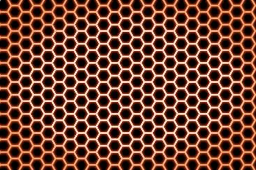 照片素材(图片): 蜂窝 冲孔金属 未来感 屏障 盾