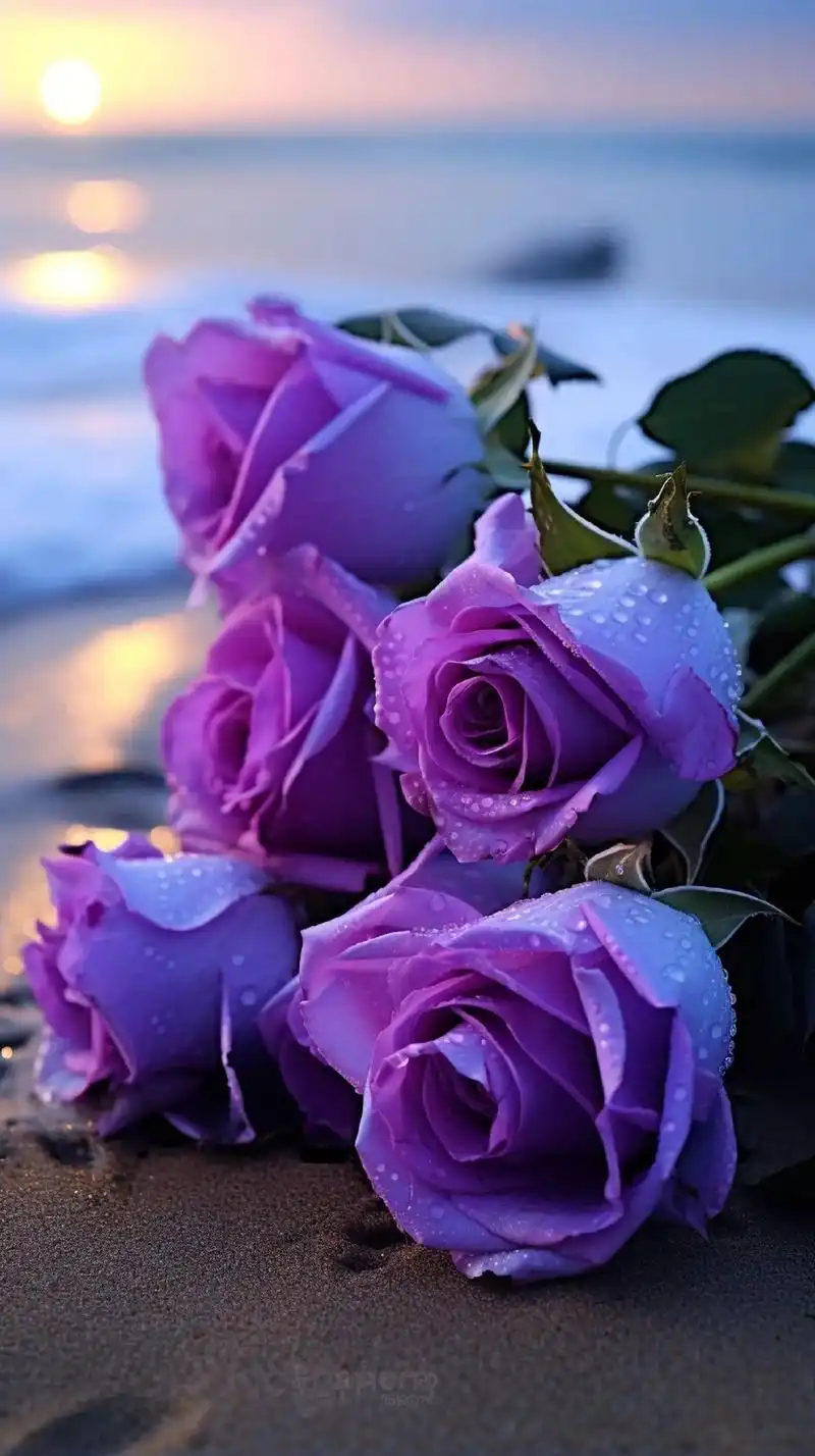 有一种花被称为爱情的守护花,它就是紫色玫瑰花,它的花语是:" - 抖音
