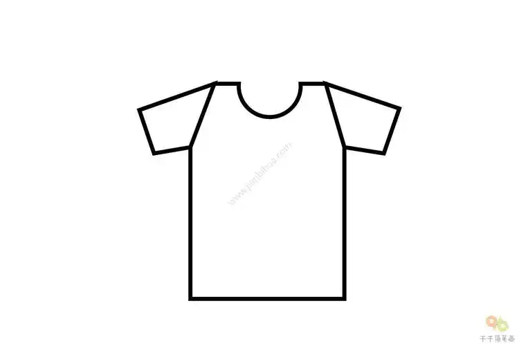 短袖简笔画儿童画