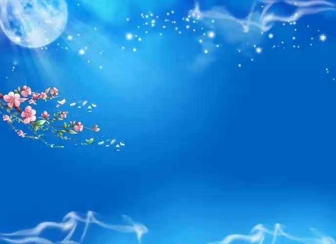 云雾蓝色化妆品商品商业海报背景素材