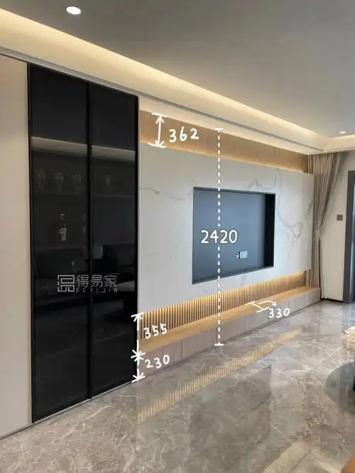 详细尺寸我家超好看的极简电视柜