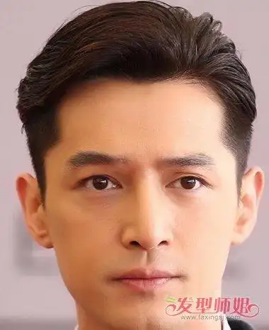 男士偏分复古背头发型