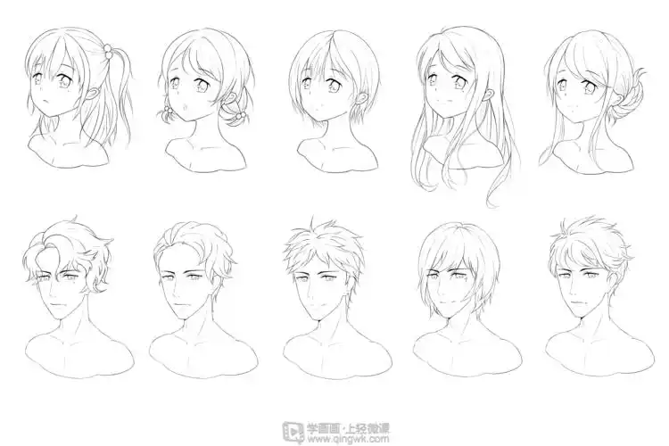 作业:从零开始学动漫之动漫人物头发的画法与训练技巧 - rh-16-193橘