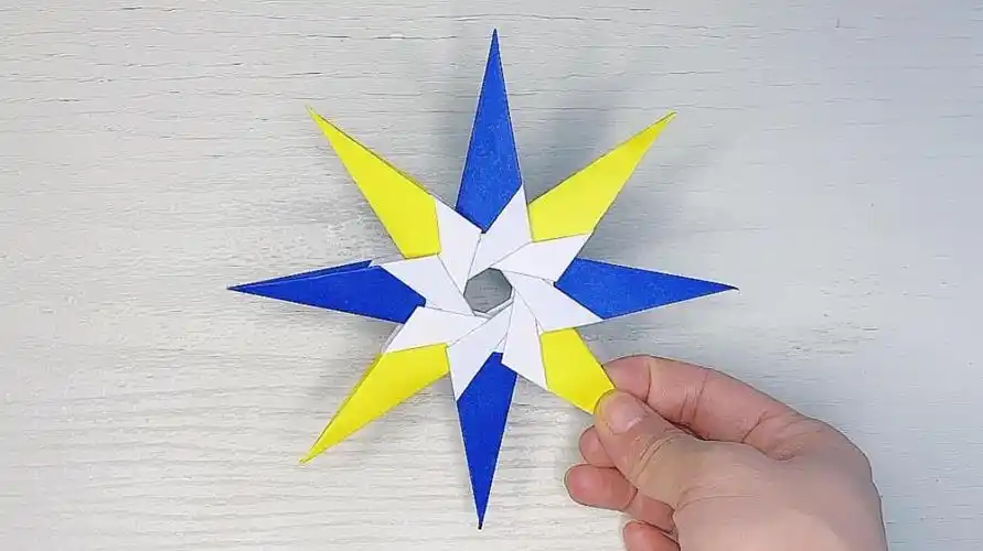 八角飞镖折纸教程