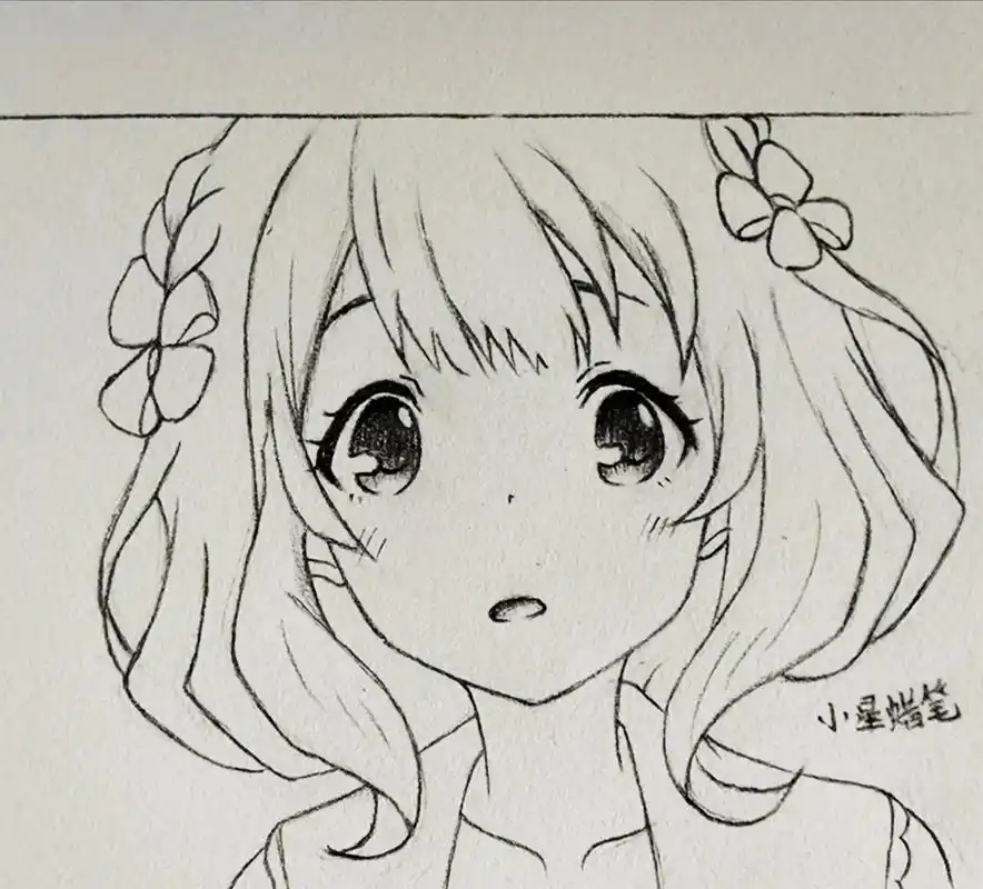 吃可爱的长大的女孩#动漫临摹手绘 #动漫人物绘画 #动漫人物 - 抖音