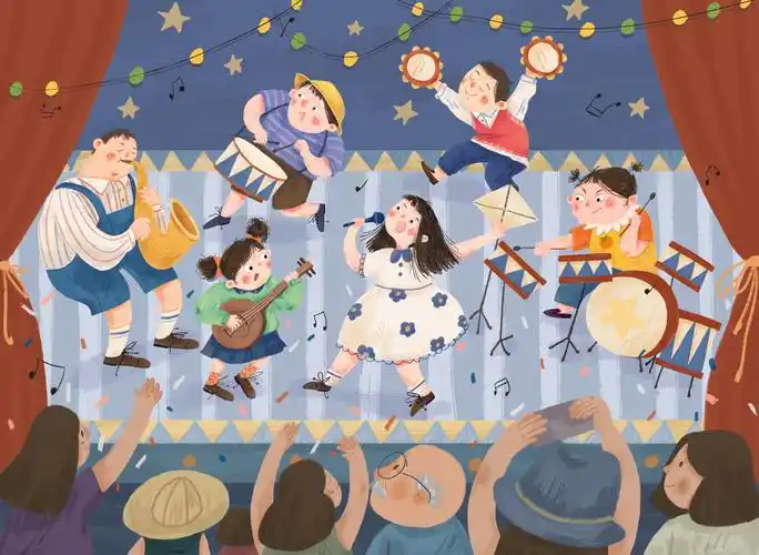 音乐会_大猫糯米__插画师作品_涂鸦王国gracg.com