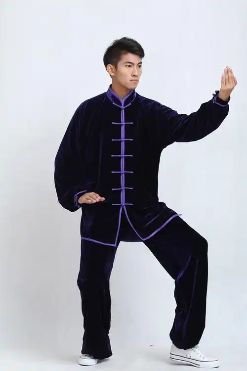 太极服金丝绒秋冬太极服晨练加厚四方立绒太极服男女太极拳服装