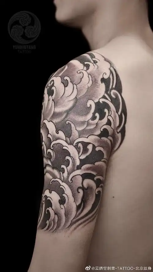 浪花纹身##花臂纹身##浪纹身##浪臂纹身