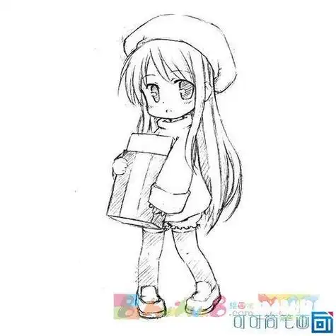 人物简笔画男生q版人物动漫人物萌少女简笔画q版无脸男简笔画形象教程