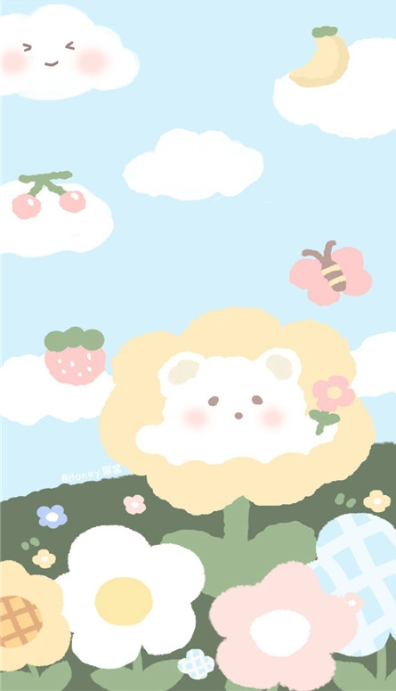 呆萌可爱卡通形象经典壁纸_萌萌哒小可爱日系手机壁纸-超能街机