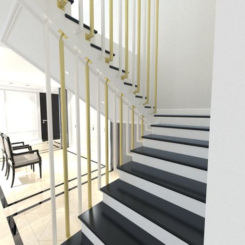 楼梯扶手室内家用自装别墅复式网红轻奢阁楼楼梯扶手