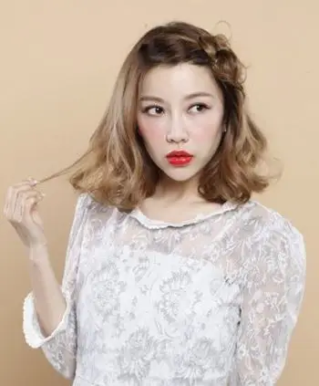 韩式无刘海短发怎么扎好看 无刘海中短发扎发发型教程