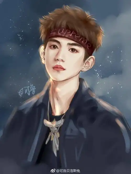 饭绘王源动漫图,硬朗帅气刚爆全场