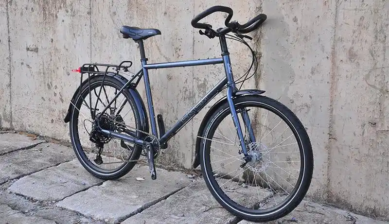 2022新款lklm开朗318单盘款旅行车钢架单车长途骑行自行车川藏环华