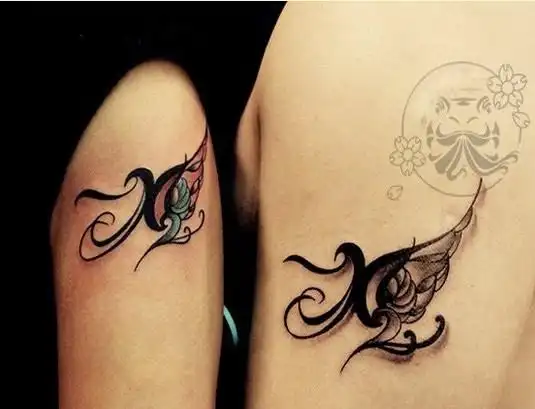 一款情侣图腾文身图案_图腾纹身,手臂纹身