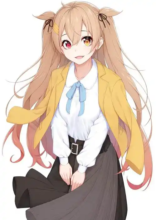 村雨ちゃん落合雅お的双马尾少女插画图片