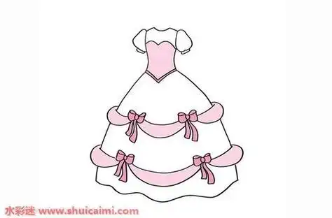动漫裙子简笔画步骤教程花裙子简笔画连衣裙如何画简笔画灰姑娘的公主