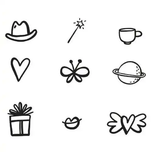 三组敲可爱的手账简笔画素材!码住,马上让你的手账本萌起来!